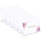 6 Pack Clear Sign Holders 4x6 - Table Top Plastic Display Stand Slant Back Horizontal Photo Frame